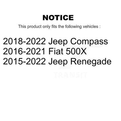 Kit de plaquettes de Rotor de frein, roulement de moyeu avant, fente de perçage, pour Jeep Compass Renegade Fia
