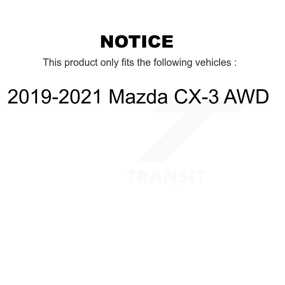 Kit de plaquettes de rotor de frein, roulement de moyeu avant et arrière (10 pièces) pour Mazda CX-3 AW 19-21