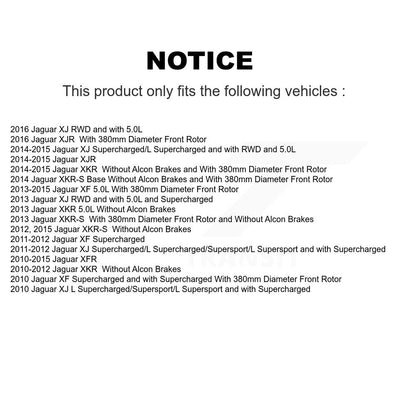 Kit de patins de rotor de frein, roulement de moyeu avant et arrière (10 pièces) pour Jaguar XF XJ XK