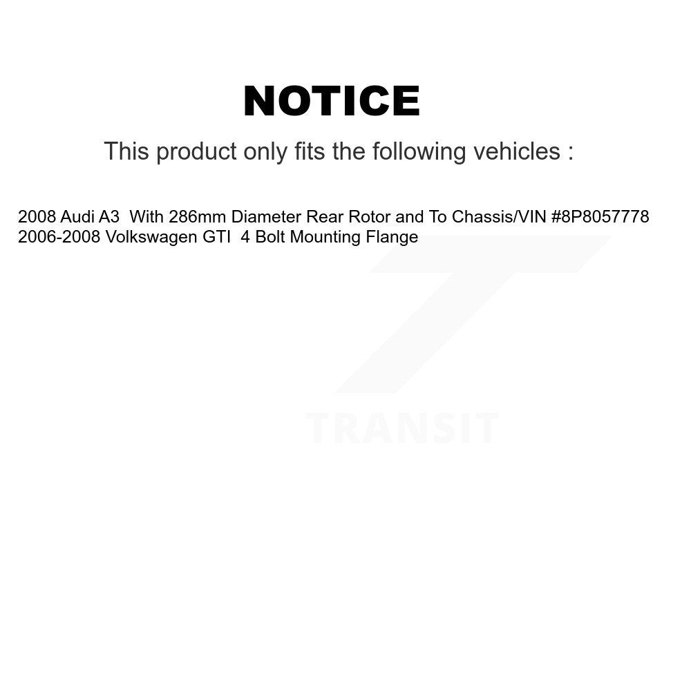 Kit de Rotor et de plaquettes de frein, roulement de moyeu avant et arrière (10 pièces) pour Volkswagen GTI Audi A