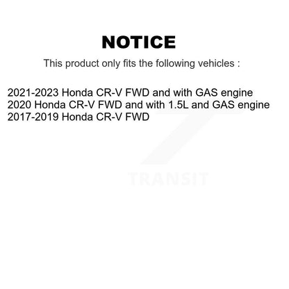 Kit de Rotor et de plaquettes de frein à disque revêtus de roulement de moyeu avant et arrière (10 pièces) pour Honda CR-