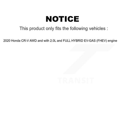 Kit de Rotor et de plaquettes de frein à disque revêtus de roulement de moyeu avant et arrière (10 pièces) pour Honda CR-