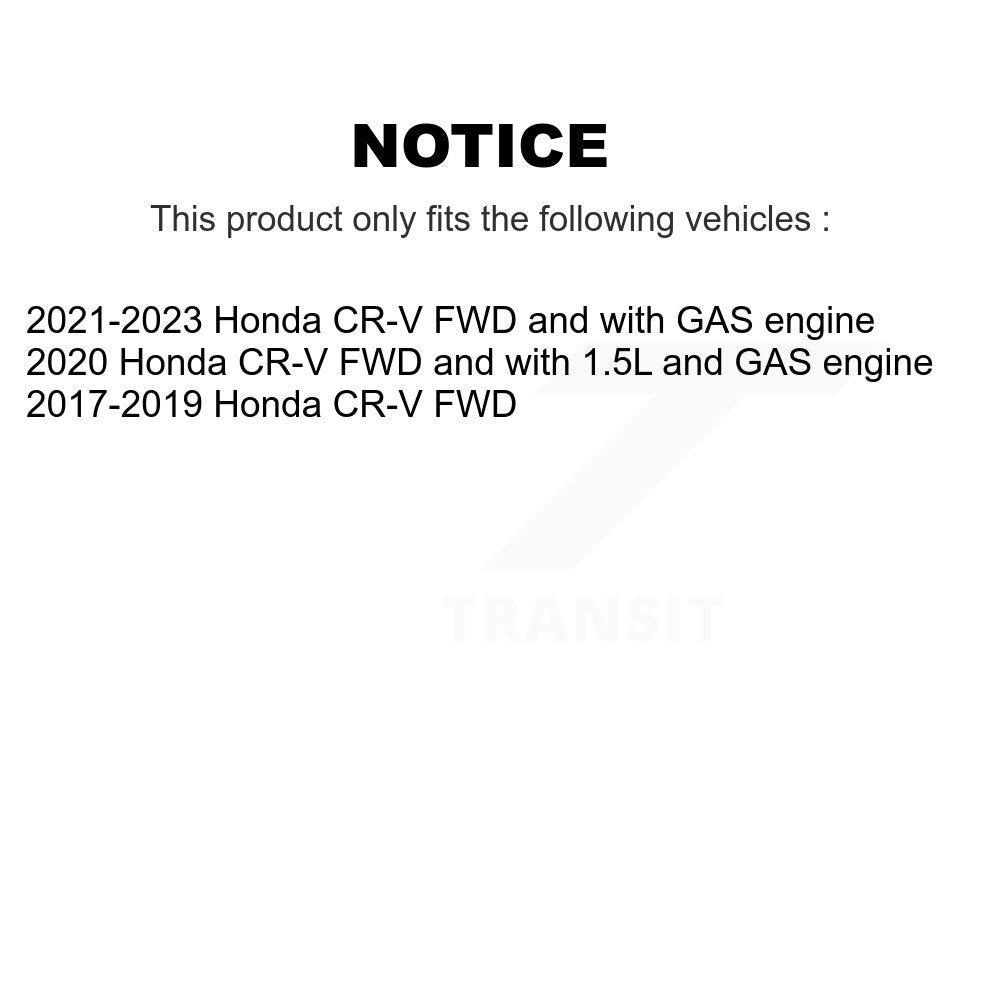 Kit de Rotor et de plaquettes de frein à disque revêtus de roulement de moyeu avant et arrière (10 pièces) pour Honda CR-