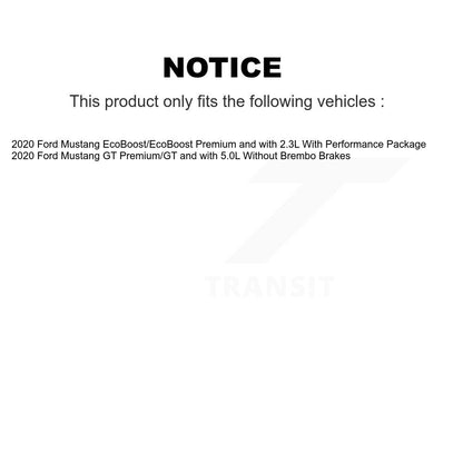 Ensemble de roulement de moyeu avant, Rotor de frein à disque et Kit de plaquettes en céramique pour Ford Mustang