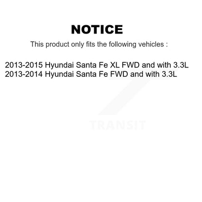 Kit de plaquettes de Rotor de frein revêtues de roulement de moyeu avant et arrière (10 pièces) pour Hyundai Santa Fe X