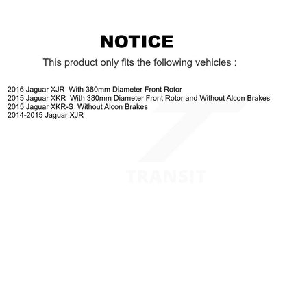 Kit de rotors et plaquettes de frein à disque revêtus de roulements avant et arrière (10 pièces) pour Jaguar XJR