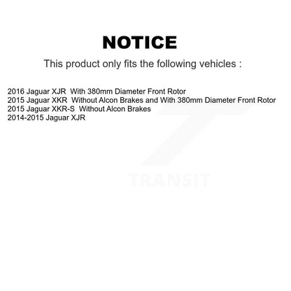 Kit de rotors et plaquettes de frein à disque revêtus de roulements avant et arrière (10 pièces) pour Jaguar XJR