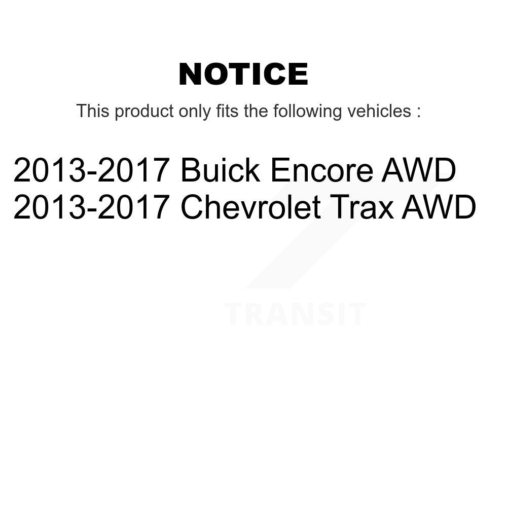 Kit de rotors et plaquettes de frein à roulement avant et arrière (10 pièces) pour Chevrolet Trax Buick Encor