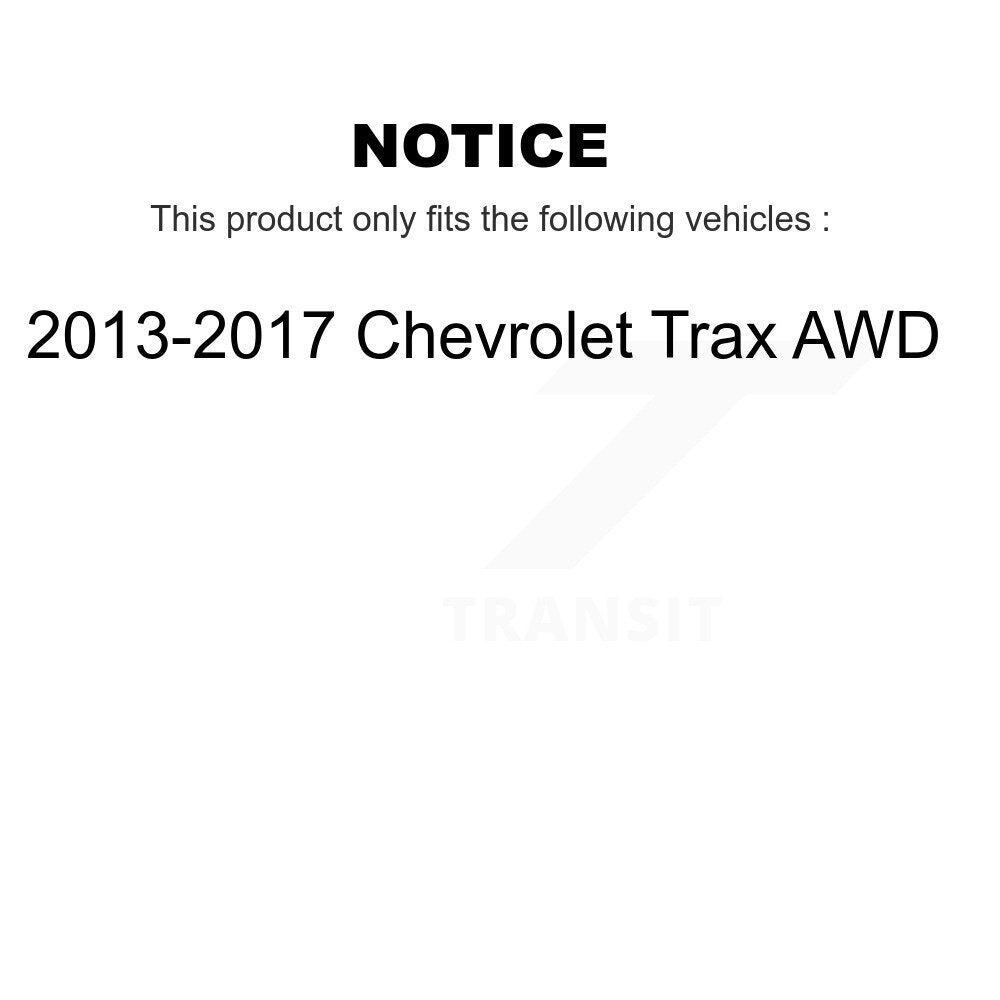 Kit de patins de rotor de frein à roulement avant et arrière (10 pièces) pour Chevrolet Trax AW 13-17