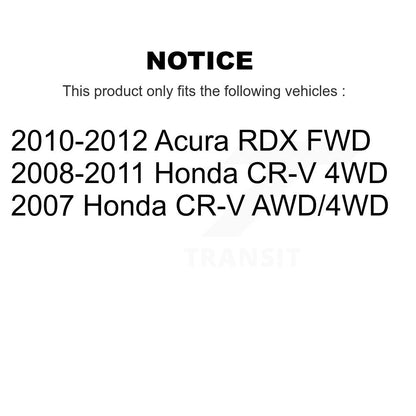 Kit de plaquettes de rotor de frein, roulement de moyeu avant et arrière (10 pièces) pour Honda CR-V Acura RD