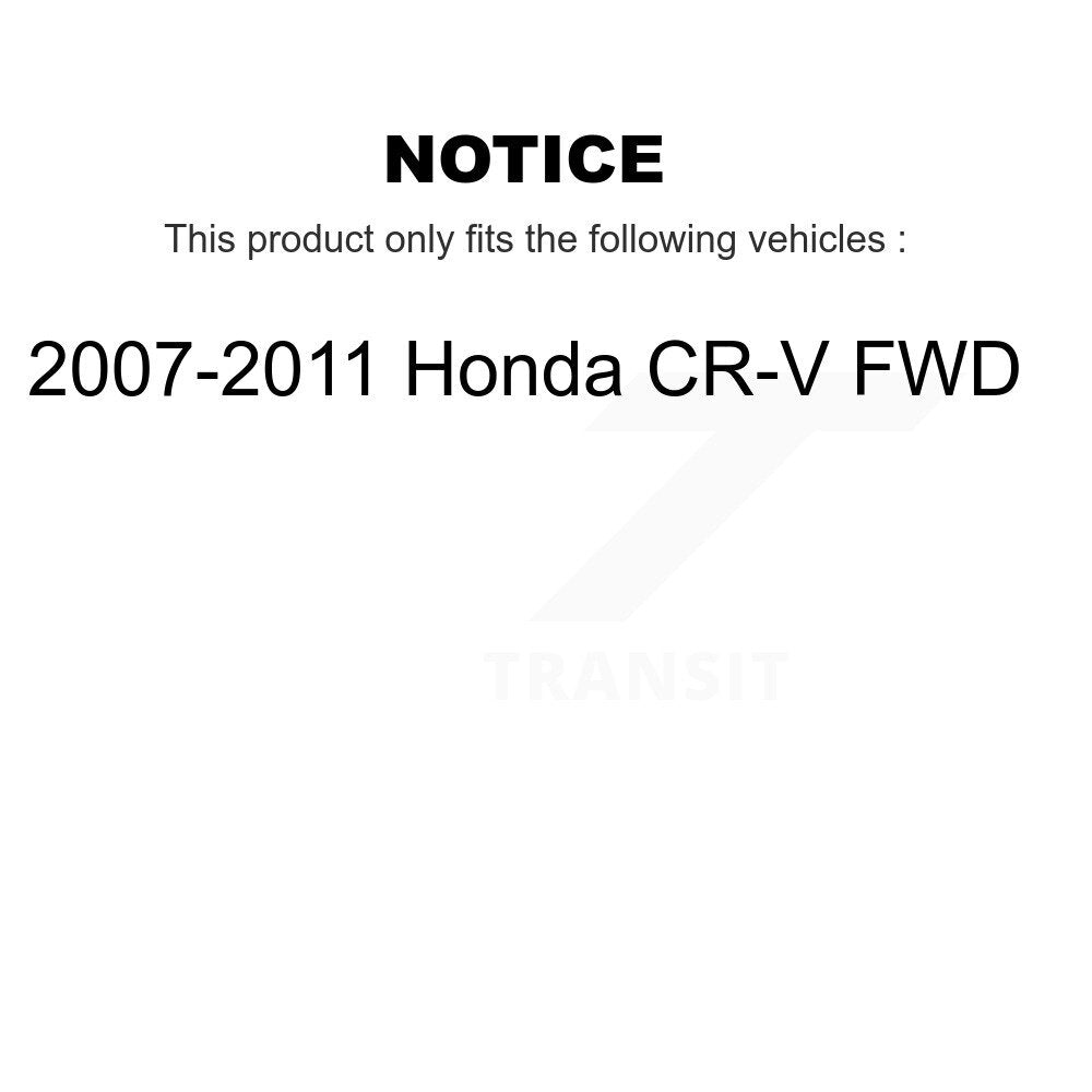 Kit de plaquettes de rotor de frein, roulement de moyeu avant et arrière (10 pièces) pour Honda CR-V FW 07-11