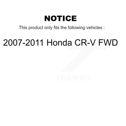 Kit de plaquettes de rotor de frein, roulement de moyeu avant et arrière (10 pièces) pour Honda CR-V FW 07-11