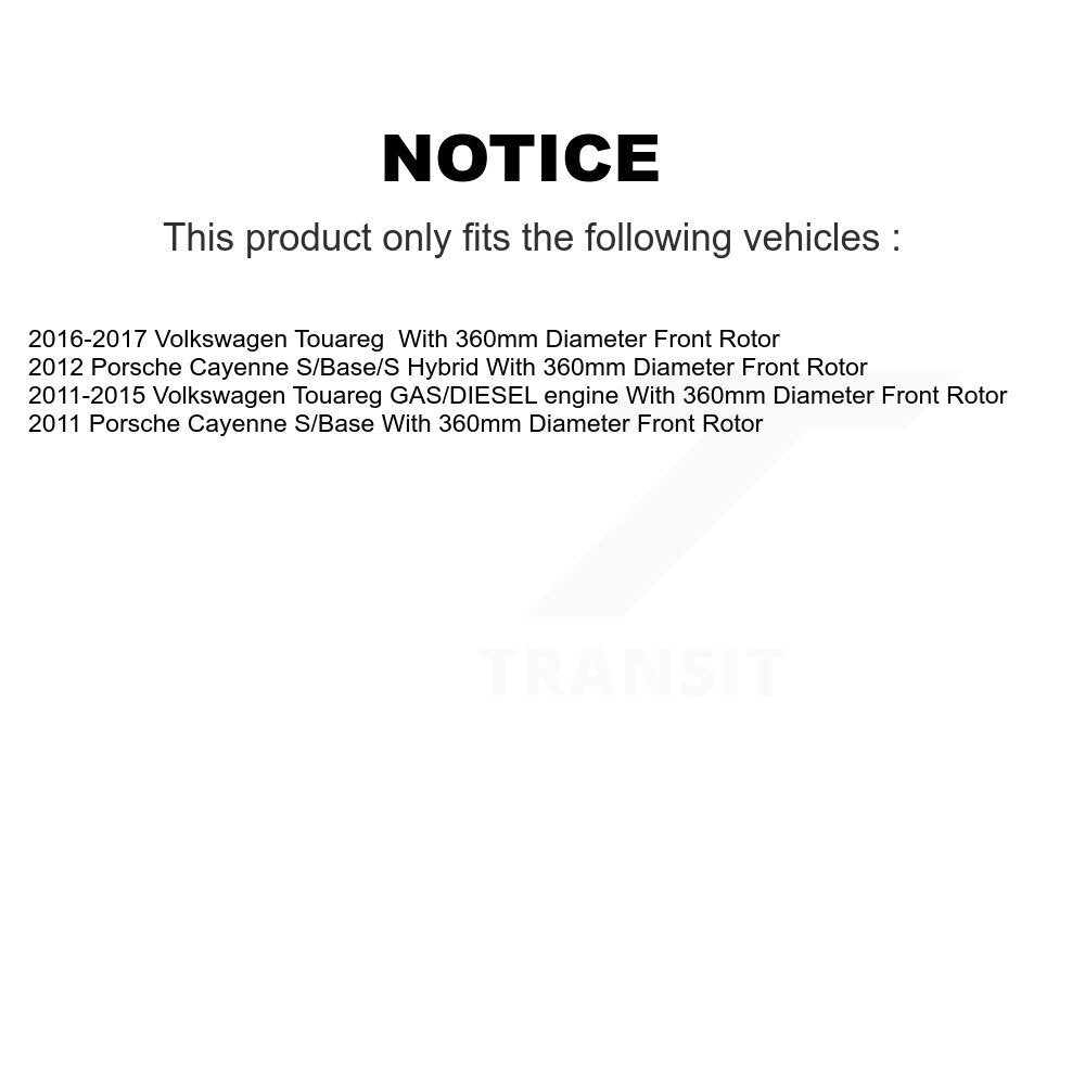 Kit de Rotor et plaquettes de frein à roulement avant et arrière (10 pièces) pour Volkswagen Touareg Porsch