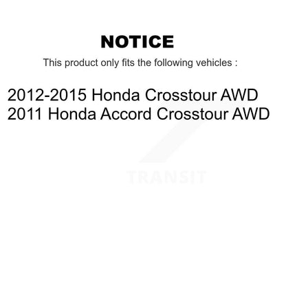 Kit de plaquettes de Rotor de frein revêtues de roulement de moyeu avant et arrière (10 pièces) pour Honda Crosstour AW