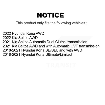 Kit de Rotor et de plaquettes de frein à fente percée, roulement de moyeu avant, pour Hyundai Kona Kia Selto