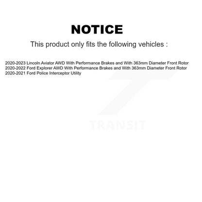 Kit de Rotor et de plaquettes de frein revêtus de roulement de moyeu avant, pour Ford Explorer Lincoln Aviato