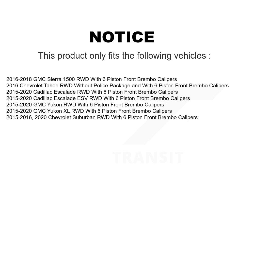 Kit de chaussures de plaquettes de Rotor de frein, roulement de moyeu avant et arrière (10 pièces) pour GMC Sierra 150