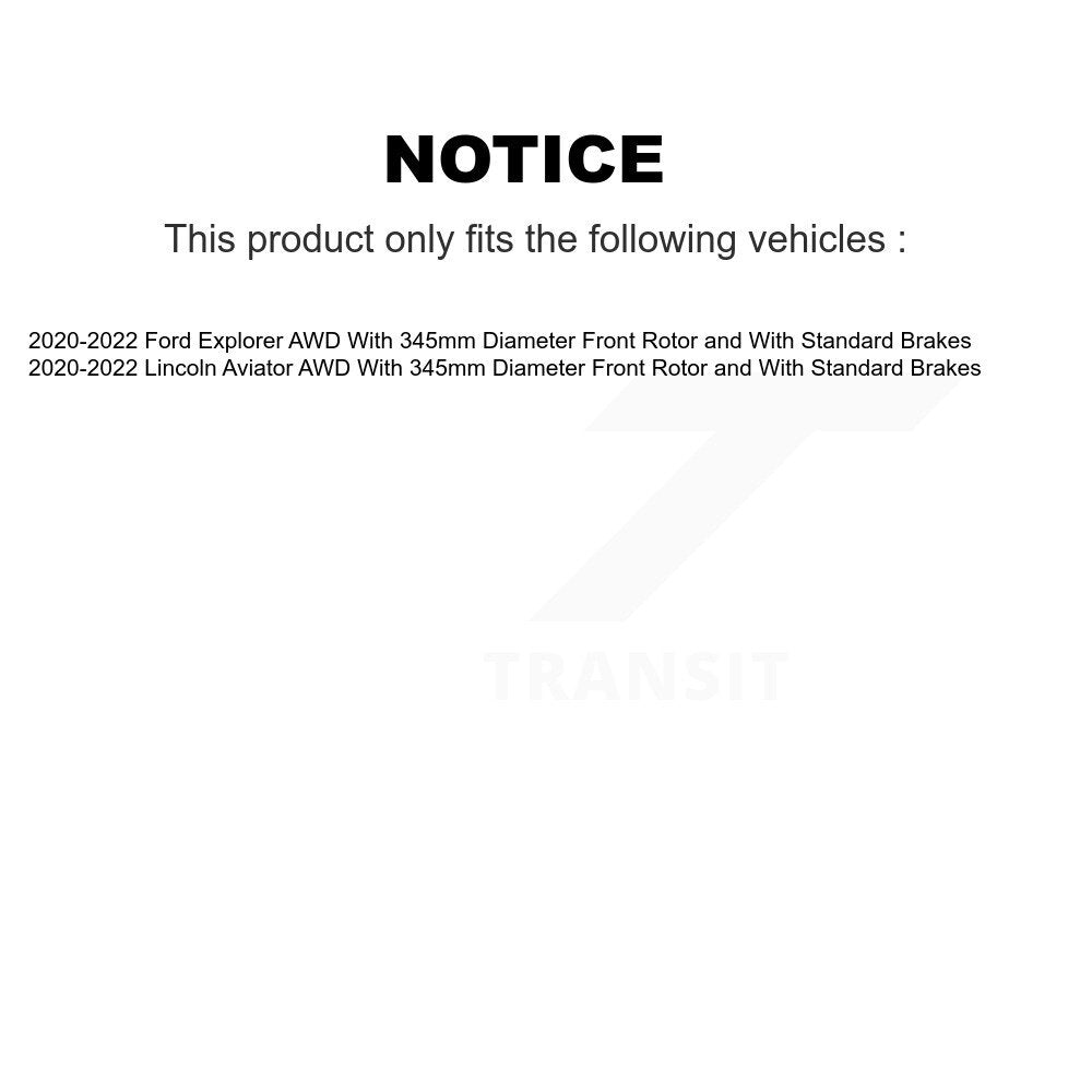 Kit de plaquettes de Rotor de frein à disque, roulement de moyeu avant, pour Ford Explorer Lincoln Aviator AW