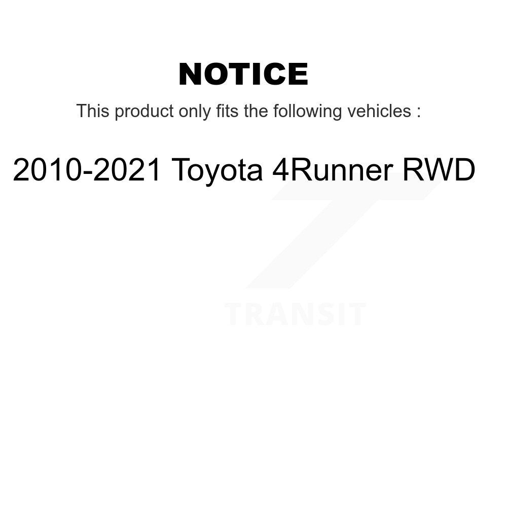 Kit de plaquettes de rotor de frein, ensemble de roulements de moyeu avant, pour Toyota 4Runner RW 2010 – 2021