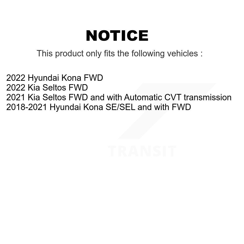 Kit de plaquettes de Rotor de frein à disque, ensemble de roulements de moyeu avant, pour Hyundai Kona Kia Selto