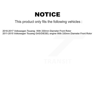 Kit de plaquettes de Rotor de frein à disque revêtu de roulement avant et arrière (10 pièces) pour Volkswagen Touare