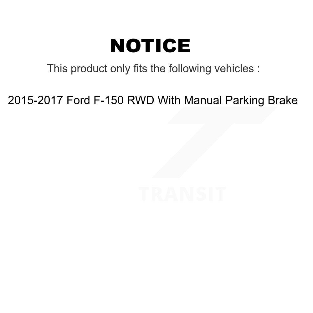 Kit de patins de rotor de frein, roulement de moyeu avant et arrière (10 pièces) pour Ford F-150 RW 15-17