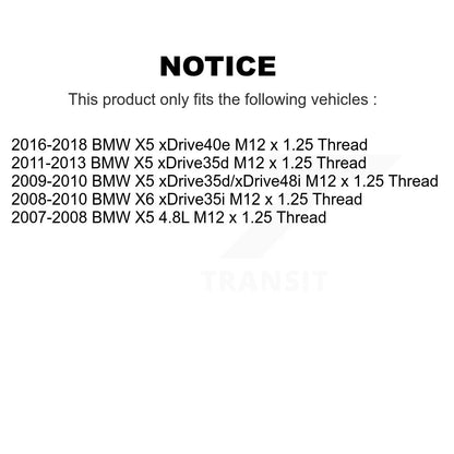 Kit de plaquettes de Rotor de frein, roulement de moyeu avant, fente de perçage, pour BMW X5 X6 M12 x 1.25 Threa