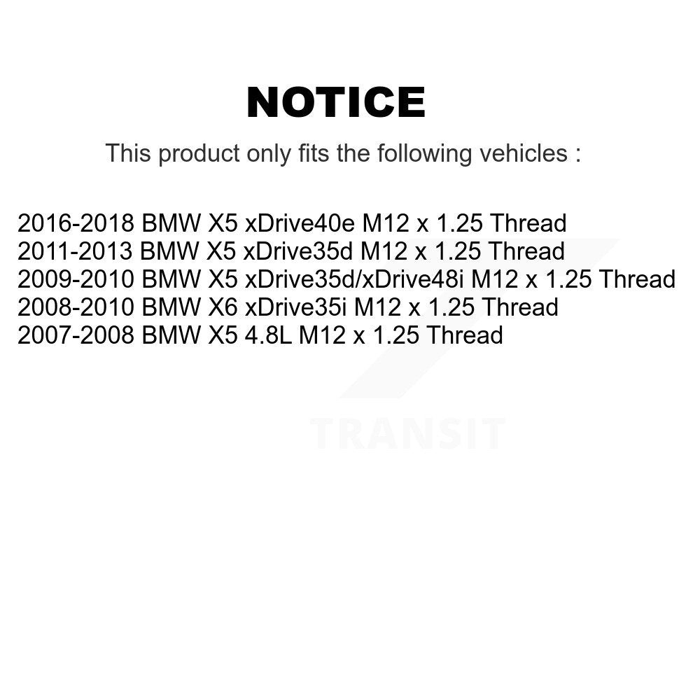 Kit de plaquettes de Rotor de frein, roulement de moyeu avant, fente de perçage, pour BMW X5 X6 M12 x 1.25 Threa