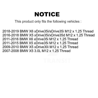 Kit de Rotor et de plaquettes de frein enduits de roulement de moyeu avant, pour BMW X5 X6 M12 x 1.25 Threa
