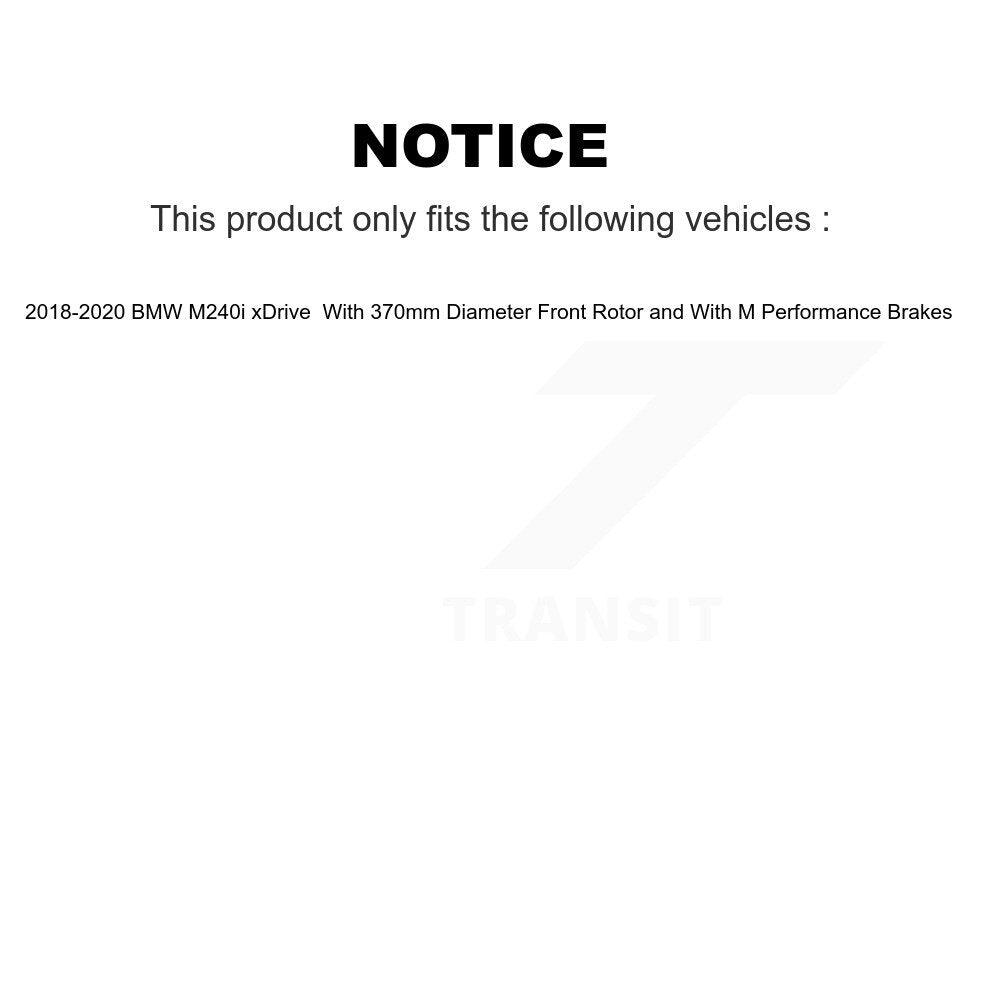 Kit de patins de rotor de frein, roulement de moyeu avant et arrière (10 pièces) pour BMW M240i xDriv