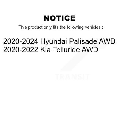 Kit de plaquettes de rotor de frein, roulement de moyeu avant et arrière (10 pièces) pour Hyundai Palisade Ki
