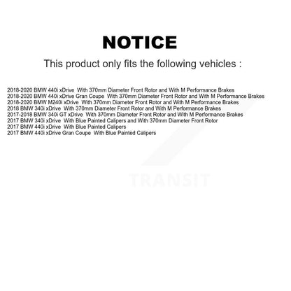Kit de plaquettes de Rotor de frein, roulement de moyeu avant, pour BMW 440i xDrive Gran Coupe M240