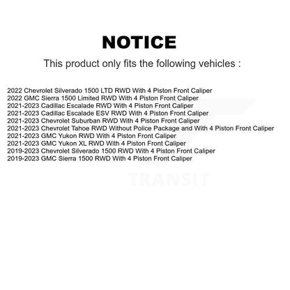 Kit de plaquettes de Rotor de frein, roulement de moyeu avant, pour Chevrolet GMC Silverado 1500 Sierra X