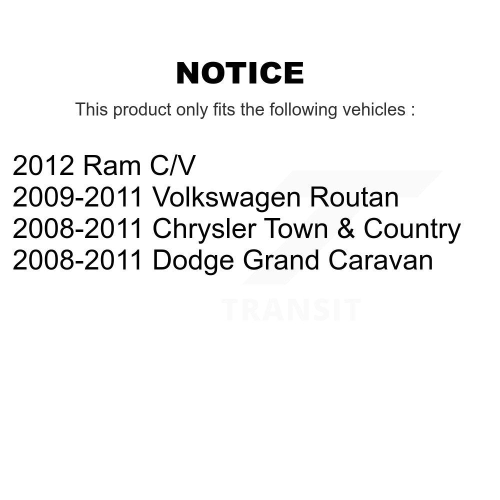 Kit d'étrier de frein avant et arrière, pour Dodge Grand Caravan Chrysler Town & Country Ra