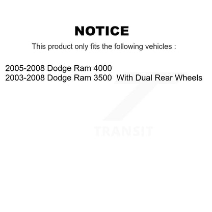 Kit d'étrier de frein avant et arrière, conducteur gauche droit et passager, pour Dodge Ram 3500 400