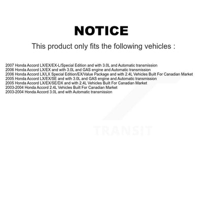 Kit d'étrier de frein avant et arrière côté gauche droit (passager conducteur) pour Honda Accor