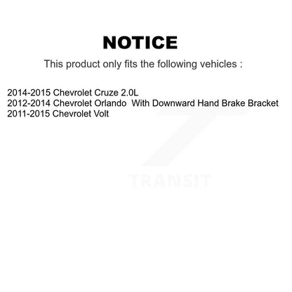 Kit d'étrier de frein avant et arrière, côté gauche droit, pour Chevrolet Cruze Orlando Volt