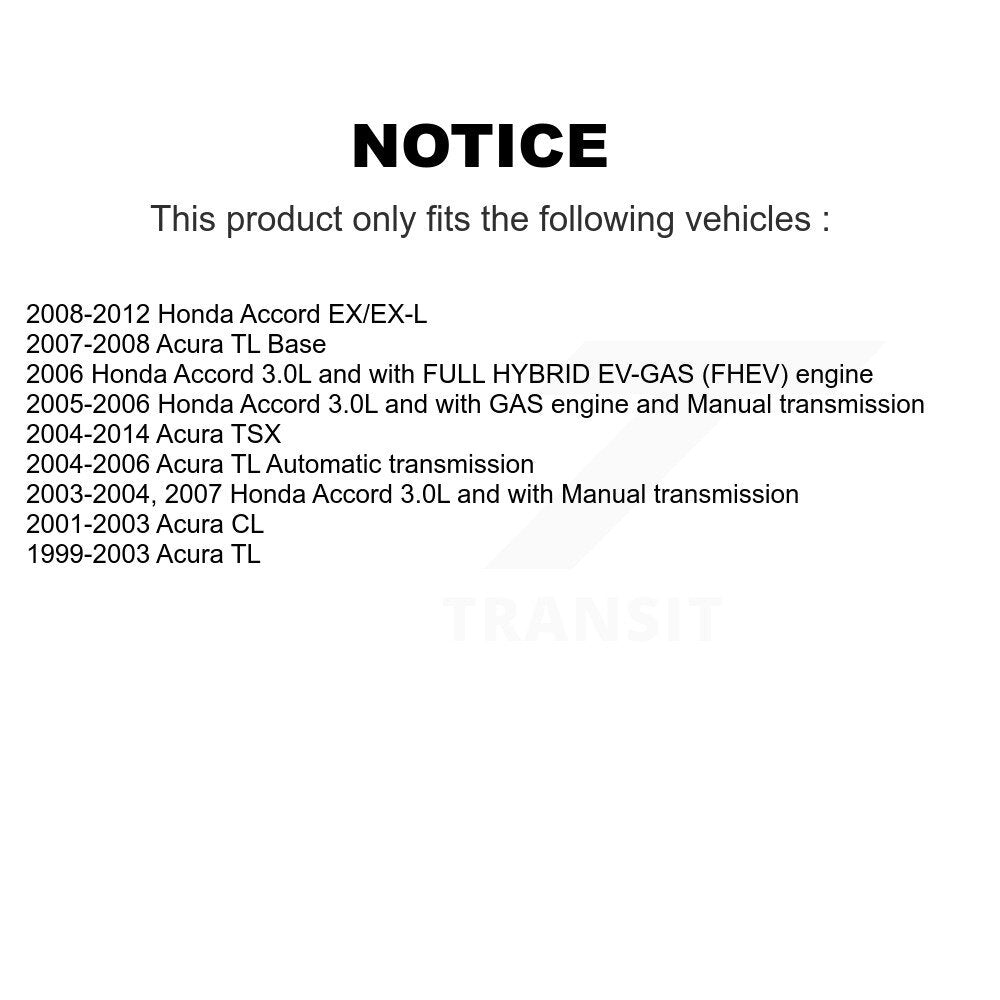 Kit d'étrier de frein à disque avant, côté gauche droit, pour Honda Accord Acura TL TSX CL