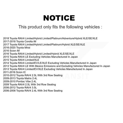 Kit d'étrier de frein avant, pour Toyota RAV4 Matrix Pontiac Vibe Scion Corolla iM tC