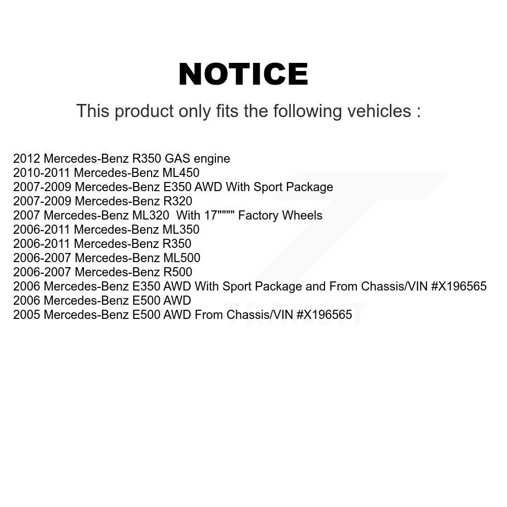 Kit d'étrier de frein avant, pour mercedes-benz ML350 E350 R350 ML320 ML500 R320 E500