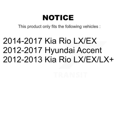Kit d'étrier de frein avant gauche droite (passager conducteur) pour Hyundai Accent Kia Ri