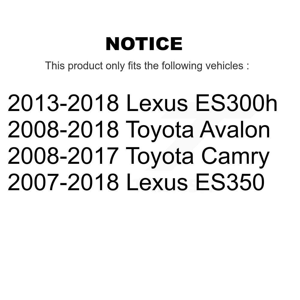Kit d'étrier de frein avant (gauche droite) pour Toyota Camry Lexus ES350 Avalon ES300h