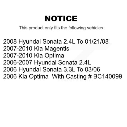 Kit d'étrier de frein arrière côté gauche droit, pour Hyundai Sonata Kia Optima Magentis