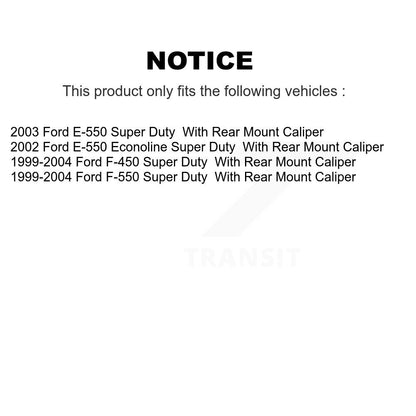Kit d'étrier de frein à disque arrière, pour Ford E-550 Super Duty F-450 F-550 Econoline
