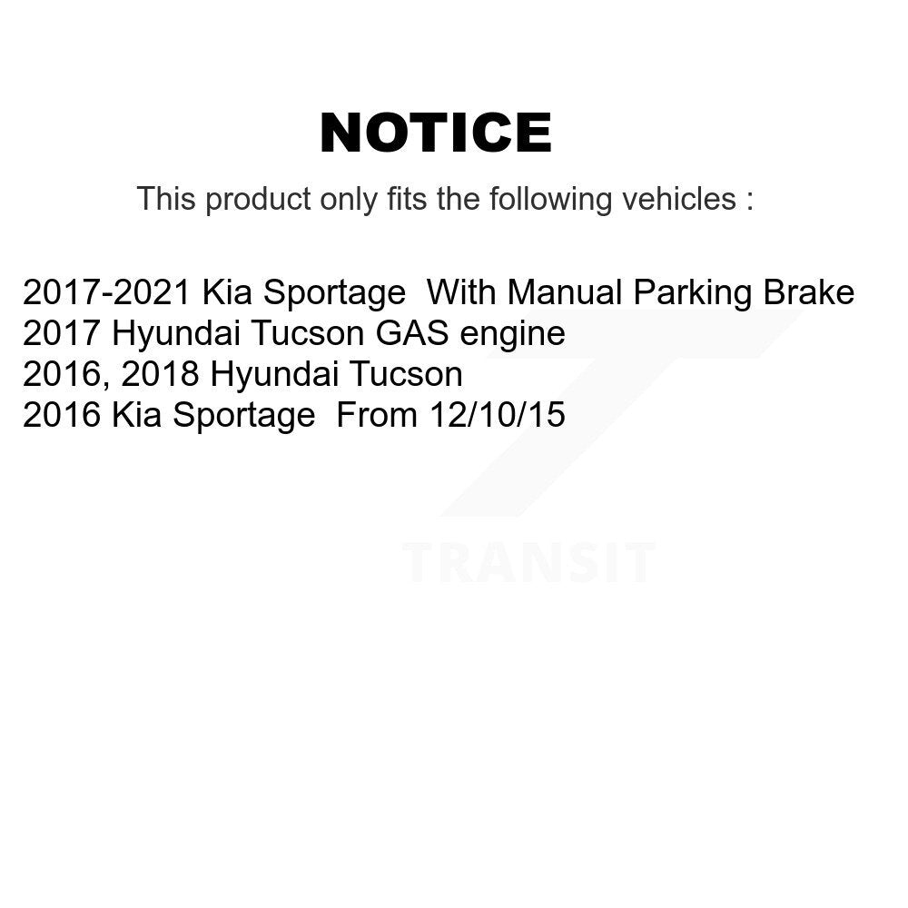 Étrier de frein à disque arrière, Kit côté gauche droit pour Hyundai Tucson Kia Sportage