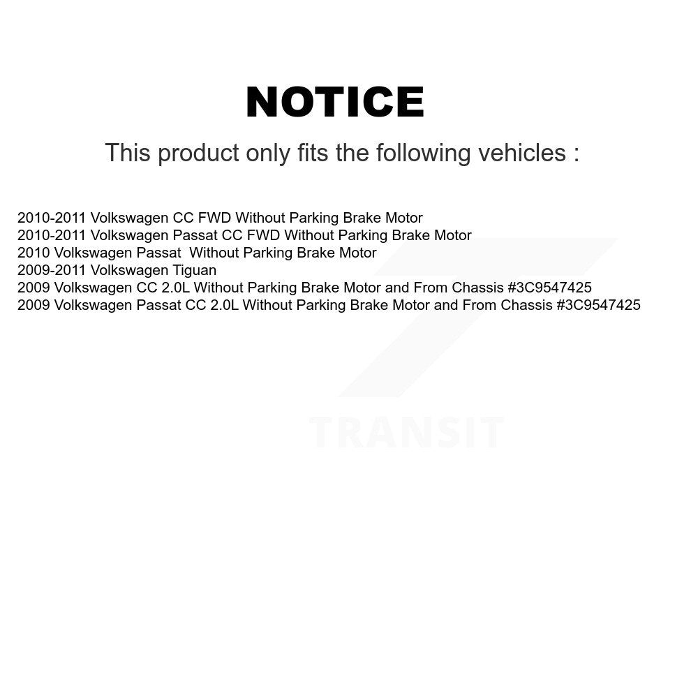 Étrier de frein à disque arrière, Kit côté gauche droit pour Volkswagen Tiguan CC Passat