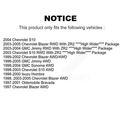 Kit d'étrier de frein arrière pour Chevrolet GMC Blazer S10 Jimmy Sonoma Isuzu Hombre