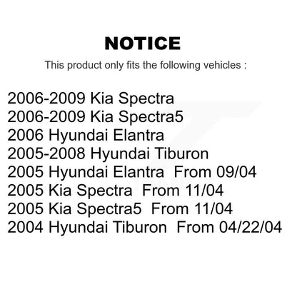 Kit d'étrier de frein à disque arrière, pour Hyundai Kia Spectra Elantra Tiburon Spectra5