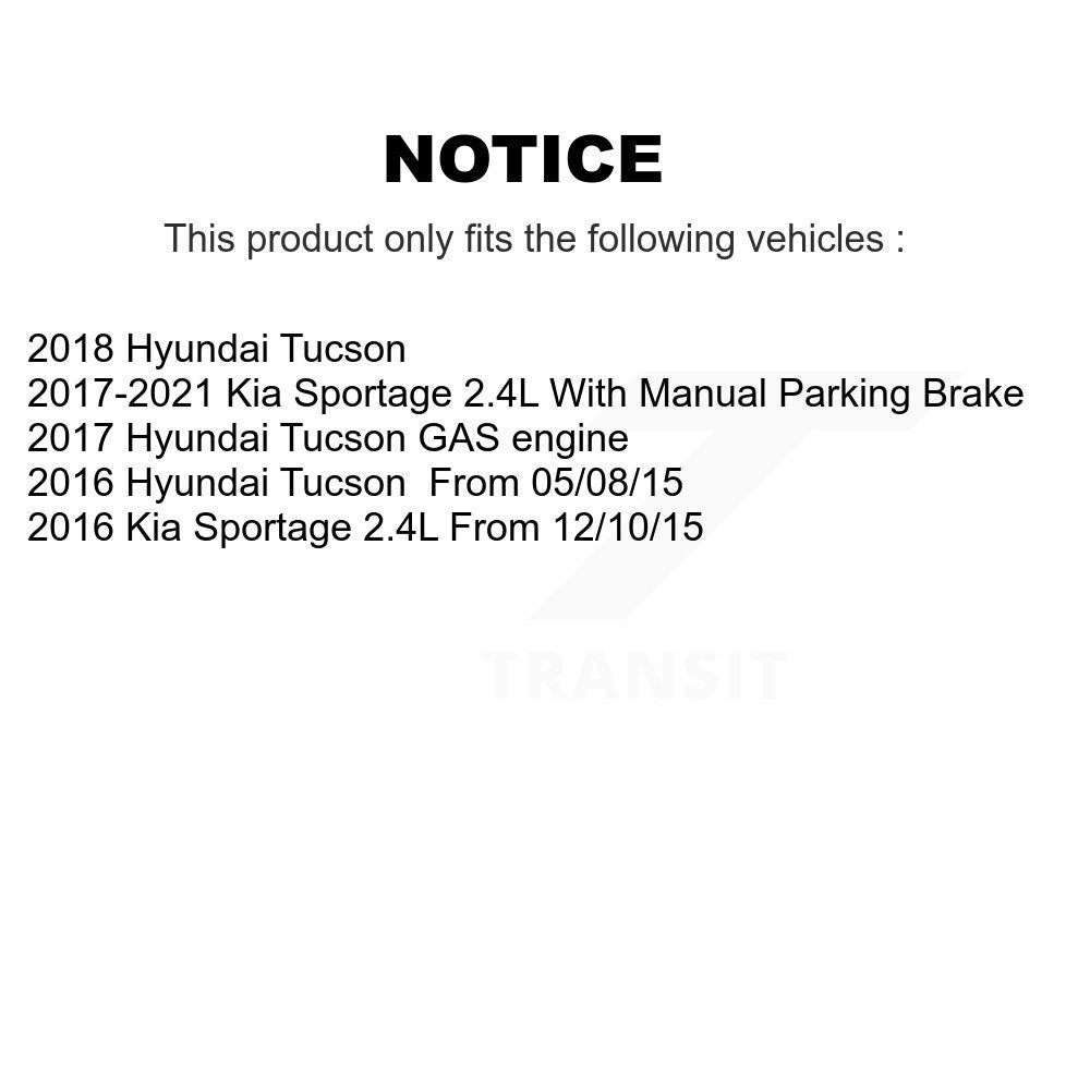 Kit d'étrier de frein avant et arrière, côté gauche droit, pour Hyundai Tucson Kia Sportage