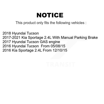 Kit d'étrier de frein avant et arrière, côté gauche droit, pour Hyundai Tucson Kia Sportage